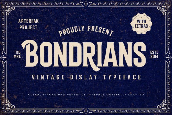 Bondrians: A Vintage Display Font for Editorial Elegance