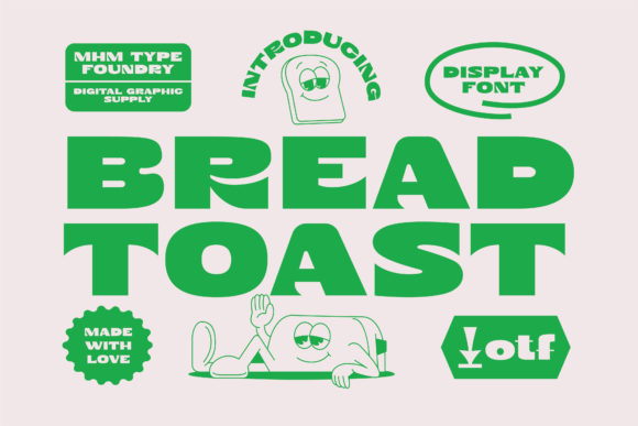 Bread Toast: A Bold and Trendy Display Font for Creative Projects