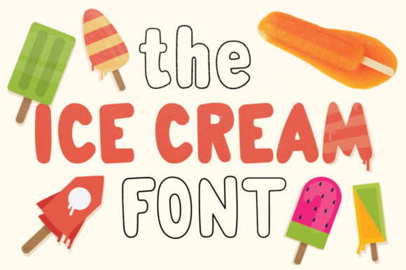 Bring Charm to Your Creations with The Ice Cream Font