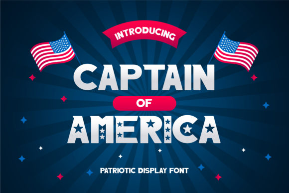 Captain of America: A Bold and Festive Display Font for Web Design