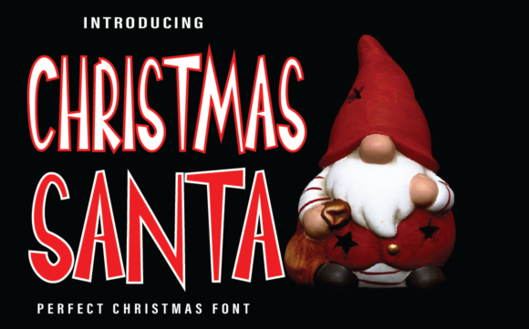 Christmas Santa Font: A Joyful Display Typeface for Crafters