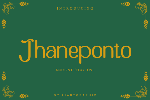 Jhaneponto: A Modern Display Font for Creative Web Design