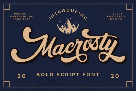 Macrosty: A Vintage Script Font for Crafters and Creators