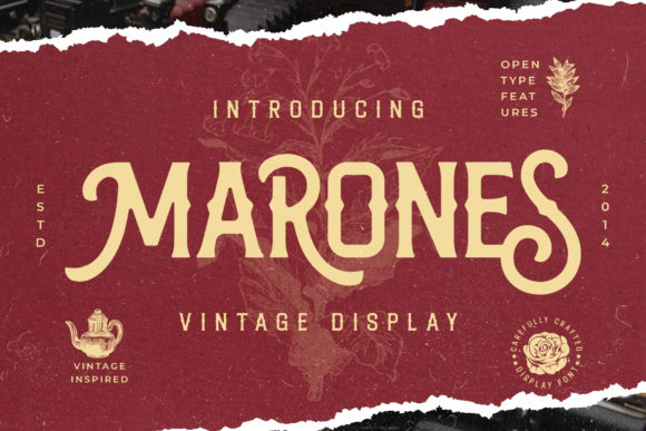 Marones: A Bold and Stylish Display Font for Editorial Design